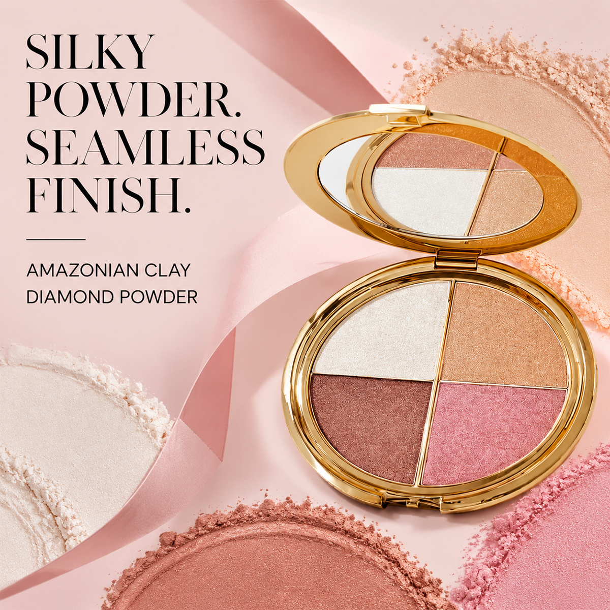 ๐ BUY 2 GET 1 FREE | 4-in-1 Glow Palette โ 4 Silky Shades for Eyes & Cheeks, Buildable Radiance & Seamless Blend โจ