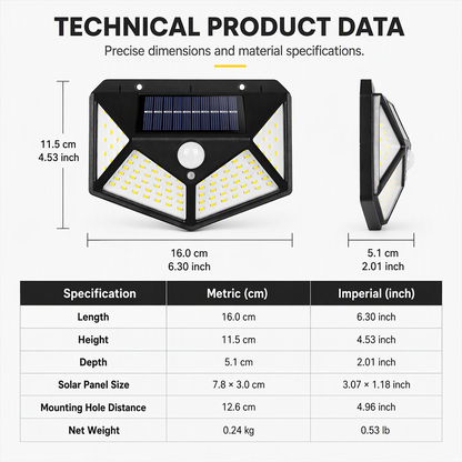 🎁BUY 2 GET 1 FREE ✨ Solar Motion Sensor Outdoor Wall Lights💡