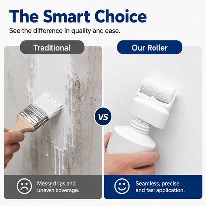 🎁 BUY 1 GET 1 FREE | Messy Walls? Just Roll It Away. ✨ Built-In Roller • Quick-Dry • Water-Resistant
