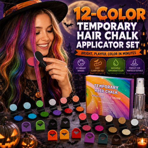 🔥Last Day 50% OFF - 🌈12-Color Temporary Hair Chalk Applicator Set