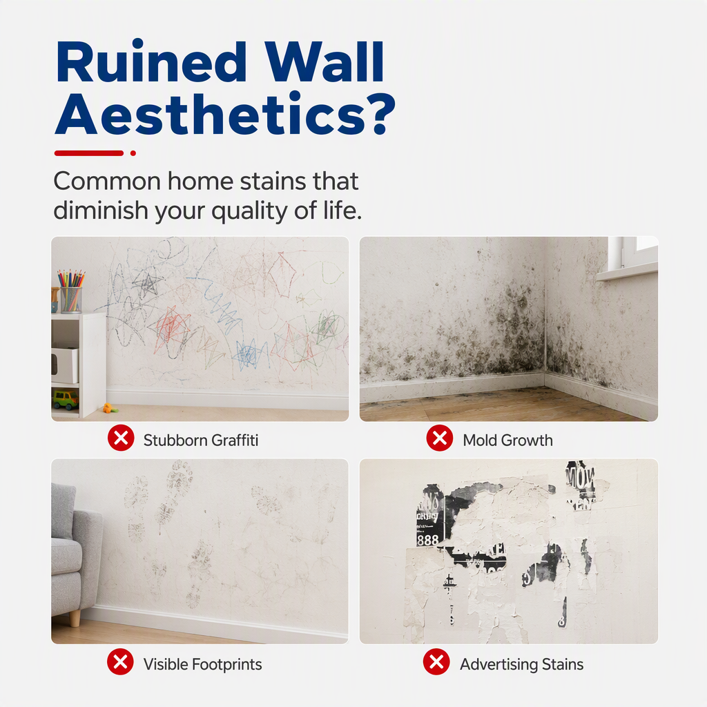 🎁 BUY 1 GET 1 FREE | Messy Walls? Just Roll It Away. ✨ Built-In Roller • Quick-Dry • Water-Resistant