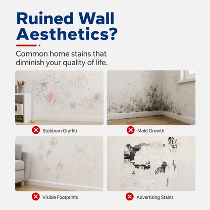 🎁 BUY 1 GET 1 FREE | Messy Walls? Just Roll It Away. ✨ Built-In Roller • Quick-Dry • Water-Resistant