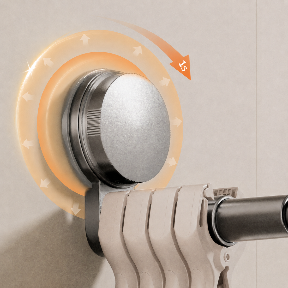 Retractable Suction Cup Wall-Mounted Clothes Rack
