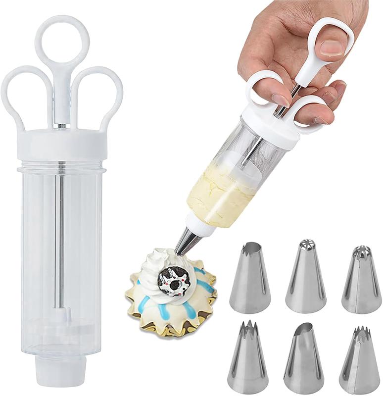 ⏰ LIMITED-TIME 50% OFF 1PC | 🎁 BUY 2 GET 1 FREE | Stainless Steel Cake Decorating Gun Kit – 18 Tips & Nozzles for Precise Frosting, Filling & Creative Piping 🧁
