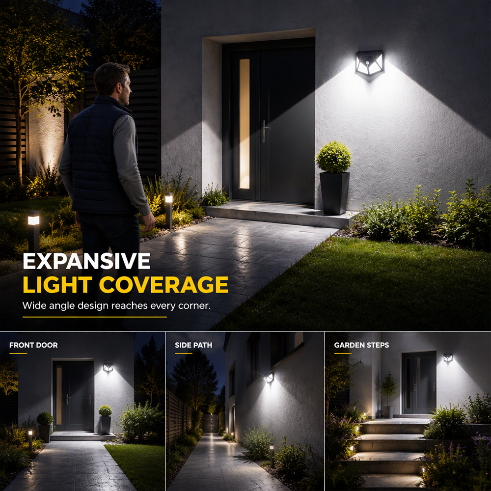 🎁BUY 2 GET 1 FREE ✨ Solar Motion Sensor Outdoor Wall Lights💡