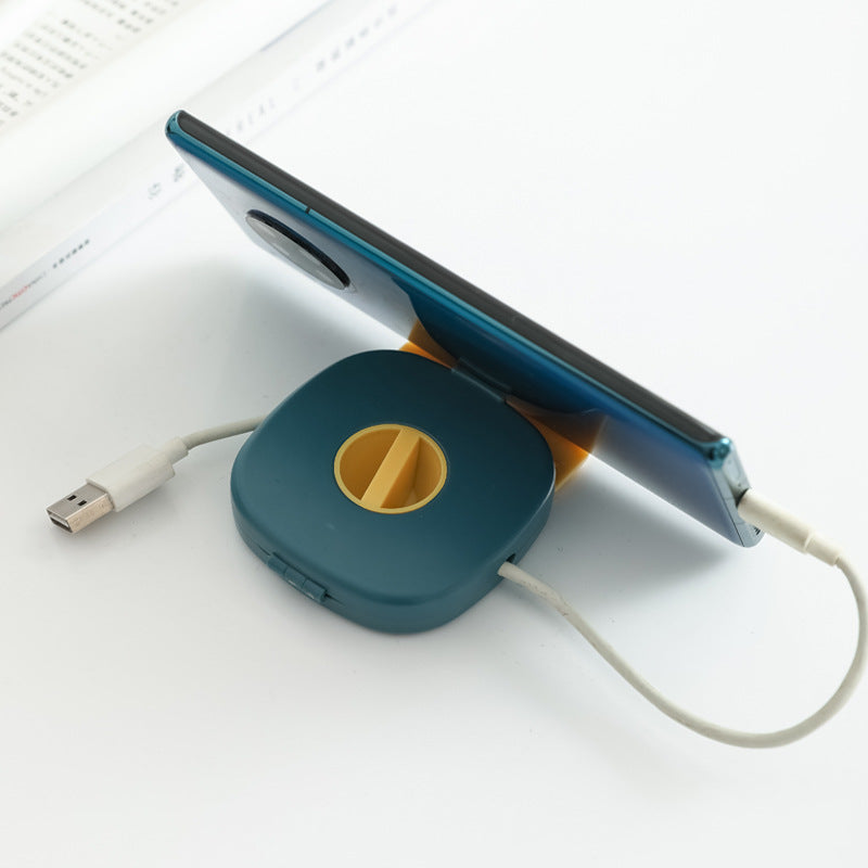 Portable Rotating Cable Organizer & Phone Stand