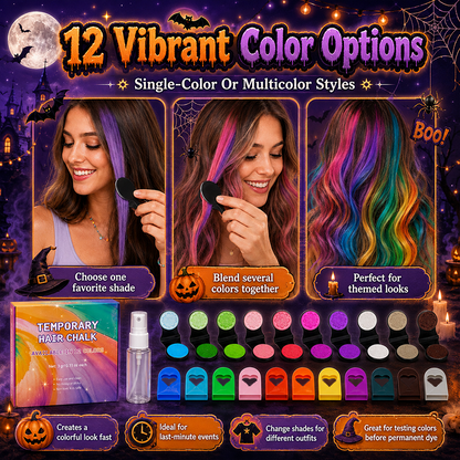 🔥Last Day 50% OFF - 🌈12-Color Temporary Hair Chalk Applicator Set