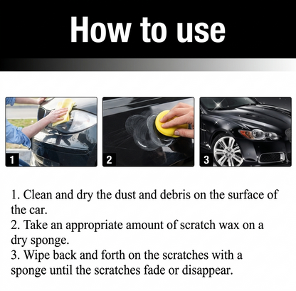 🎁 BUY 2 GET 1 FREE | Car Scratch Removal Wax – Reduce Light Scratches, Swirl Marks & Restore Gloss ✨