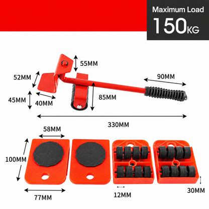 5-Piece Heavy Furniture Moving Tool Set