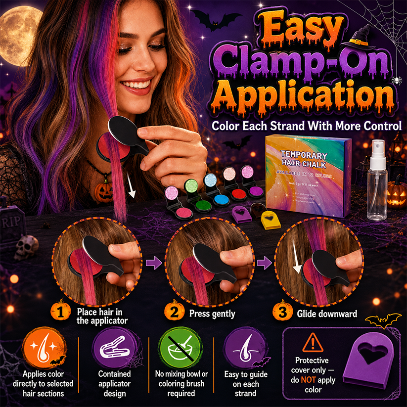 🔥Last Day 50% OFF - 🌈12-Color Temporary Hair Chalk Applicator Set