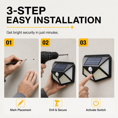 🎁BUY 2 GET 1 FREE ✨ Solar Motion Sensor Outdoor Wall Lights💡