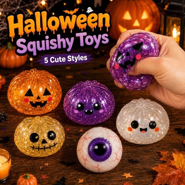 🎃 50% OFF TODAY⚡ Ultimate Halloween Stress Reliever! Cute Slow-Rebound Ghost Charm 👻✨