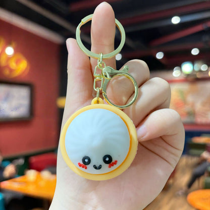🔥🎁 LAST DAY BUY 2 GET 2 FREE🔥  Cute Dumpling Pressable Fidget Keychain - touch sensing light