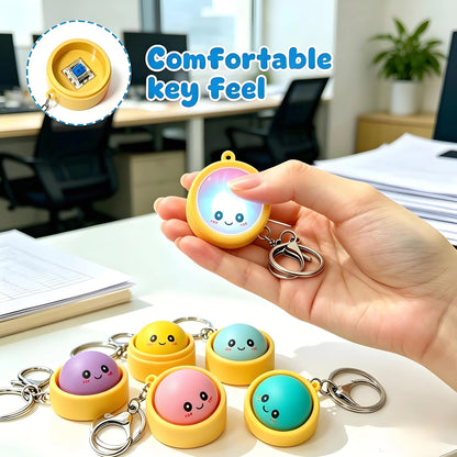 🔥🎁 LAST DAY BUY 2 GET 2 FREE🔥  Cute Dumpling Pressable Fidget Keychain - touch sensing light