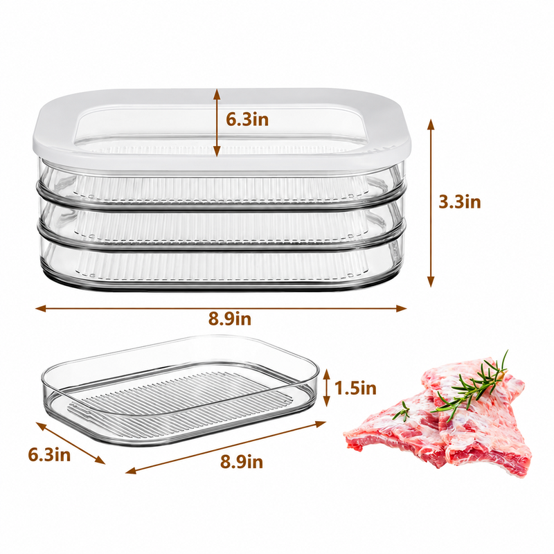 ✨ LIMITED-TIME 50% OFF | Clear Stackable Fridge Storage Containers with Lids – Space-Saving Food Organizers for Produce, Snacks & Leftovers 🥬🥩