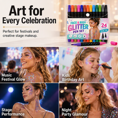 🎁 BUY 2 GET 1 FREE | 24-Color Face & Body Paint Palette 🎨 No More Dull Colors or Patchy Looks — Bold, Smooth & Creative ✨