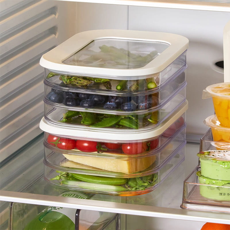 ✨ LIMITED-TIME 50% OFF | Clear Stackable Fridge Storage Containers with Lids – Space-Saving Food Organizers for Produce, Snacks & Leftovers 🥬🥩