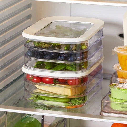 ✨ LIMITED-TIME 50% OFF | Clear Stackable Fridge Storage Containers with Lids – Space-Saving Food Organizers for Produce, Snacks & Leftovers 🥬🥩