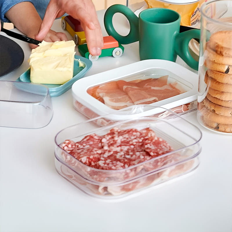 ✨ LIMITED-TIME 50% OFF | Clear Stackable Fridge Storage Containers with Lids – Space-Saving Food Organizers for Produce, Snacks & Leftovers 🥬🥩
