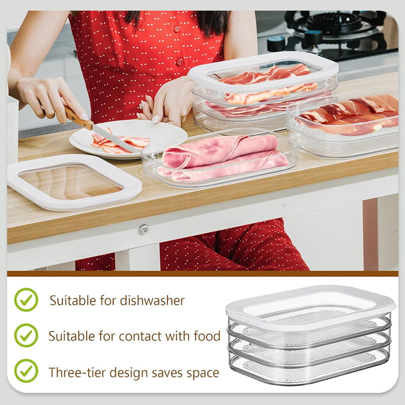 ✨ LIMITED-TIME 50% OFF | Clear Stackable Fridge Storage Containers with Lids – Space-Saving Food Organizers for Produce, Snacks & Leftovers 🥬🥩
